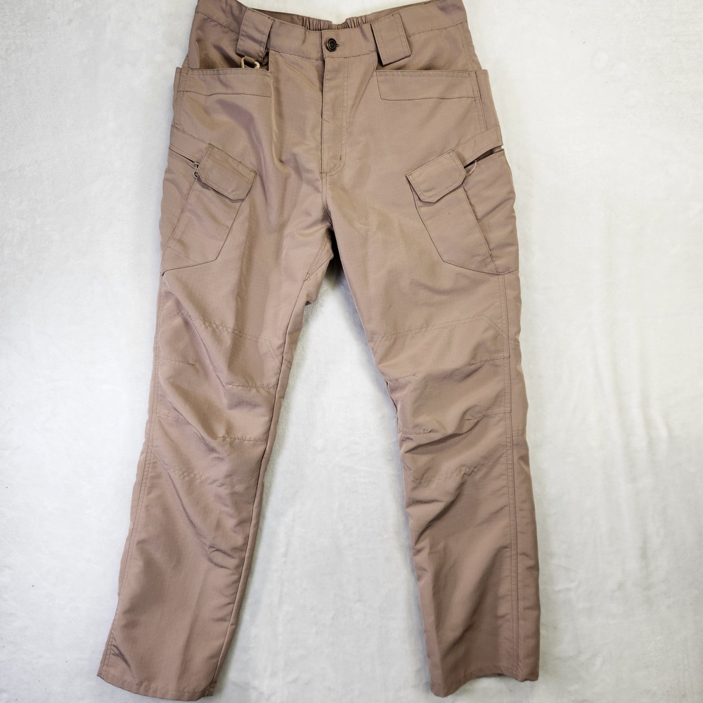 Mens Tactical Ripstop Cargo Pants Tan Outdoor Utility Combat Trousers Size M‎
